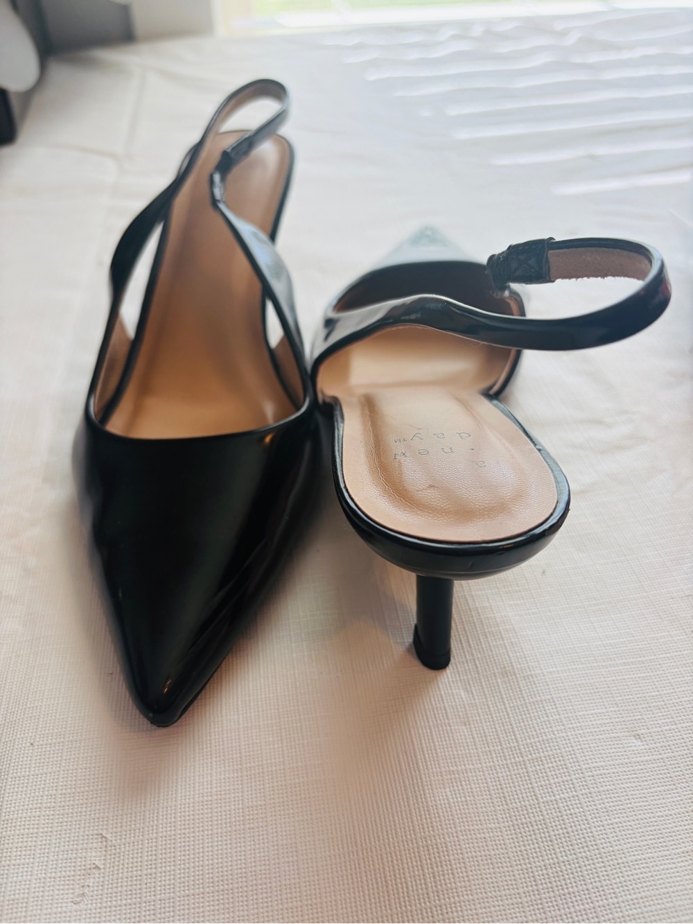 a new day Black Pointed-Toe Slingback Heels - Picture 2 of 7